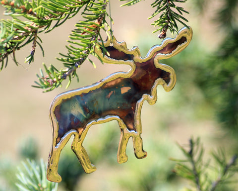 Copper Art Full Moose Ornament
