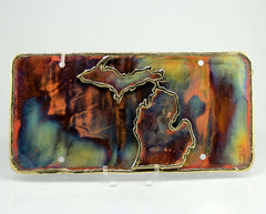 Copper Art Full Michigan License Plate