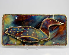 Copper Art Loon License Plate