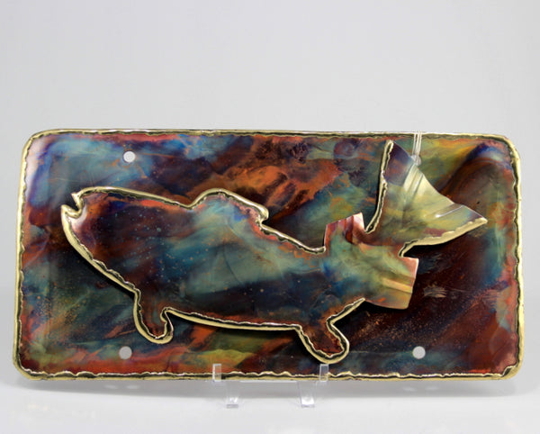 Copper Art Trout Fish License Plate