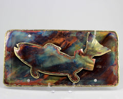 Copper Art Trout Fish License Plate