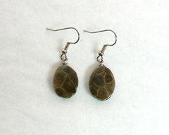 Petoskey Stone Oval Earrings