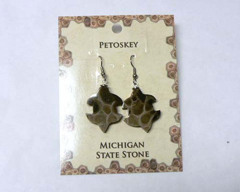 Petoskey Stone Turtle Earrings