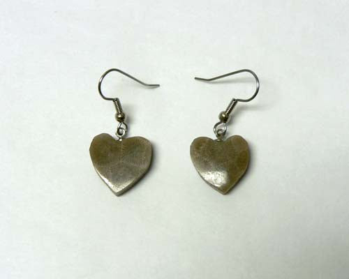 Petoskey Stone Heart Earrings