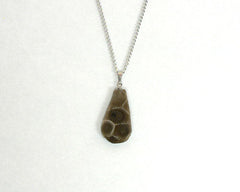 Petoskey Stone Teardrop Pendant