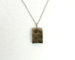 Petoskey Stone Rectangle Pendant
