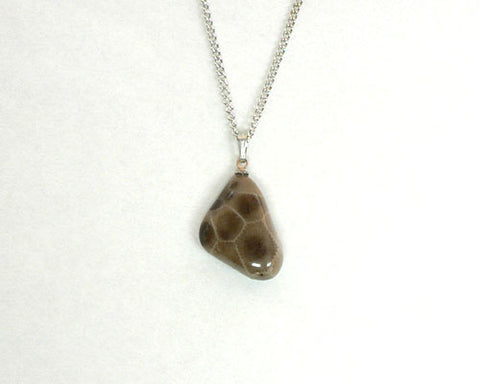 Petoskey Stone Freeform Pendant