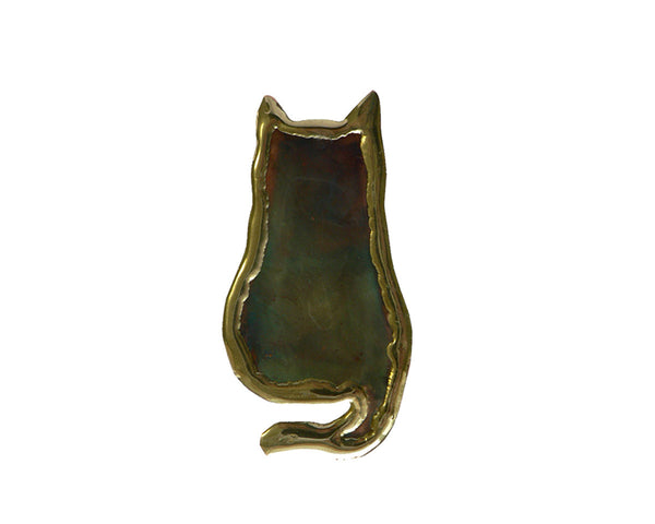 Copper Art Cat Ornament