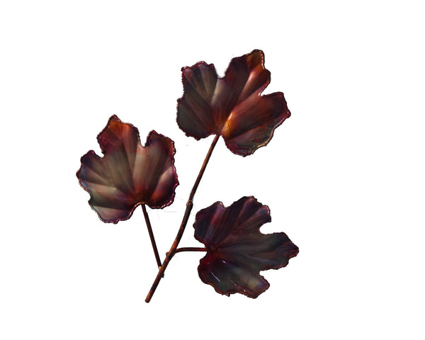 Copper Art Maple Small 3 Leaf Spray