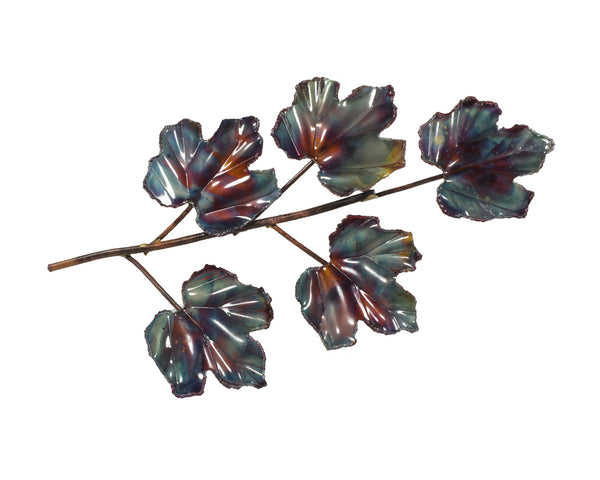 Copper Art Maple Small Five Leaf Spray