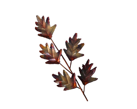 Copper Art Small Five Leaf Oak Spray