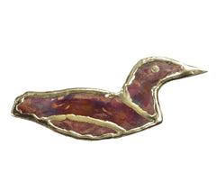 Copper Art Loon Ornament