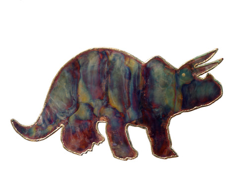 Copper Art Triceratops Large Wall Decor