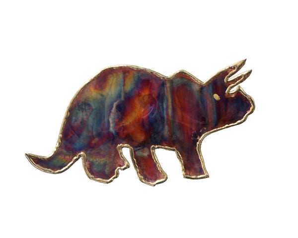 Copper Art Triceratops Small Wall Decor