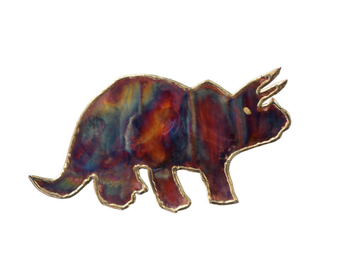 Copper Art Triceratops Small Wall Decor
