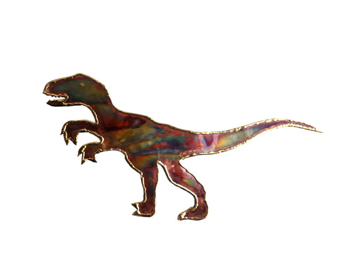 Copper Art Velociraptor Small Wall Decor