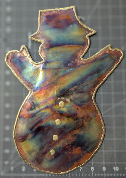 Copper Art Snowman Wall Decor