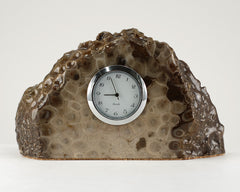 Petoskey Stone Mini Quartz Clock - Medium
