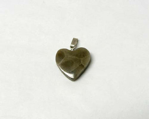 Petoskey Stone Heart Charm
