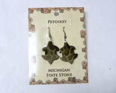 Petoskey Stone Turtle Earrings