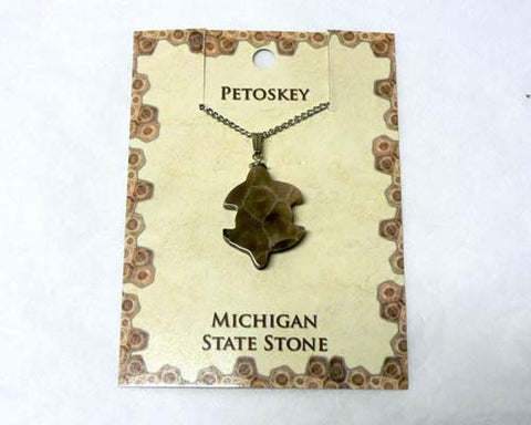 Petoskey Stone Turtle Pendant