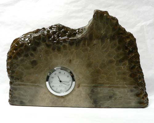Petoskey Stone Large Mini Quartz Clock