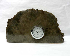 Petoskey Stone Medium Mini Quartz Clock