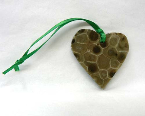 Petoskey Stone Heart Ornament