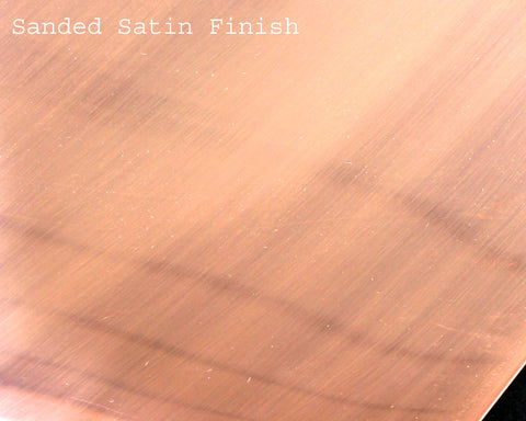 Copper Counter Topper - Sanded Satin Finish